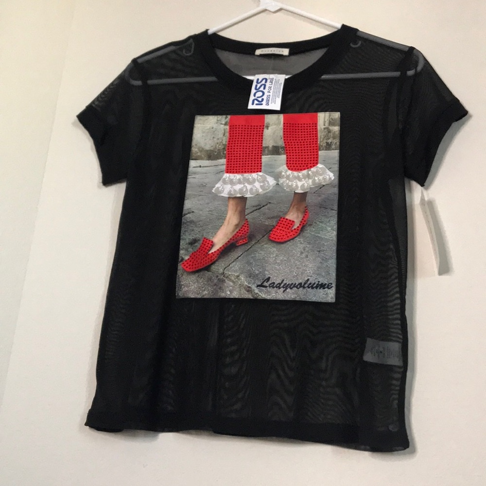 Mesh short sleeve top